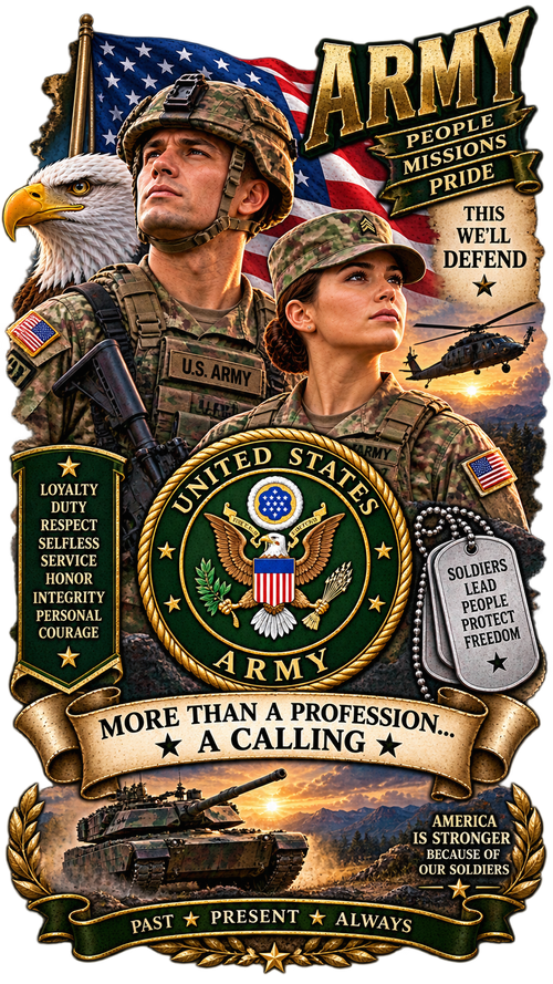 20 oz Skinny Tumbler - Patriotism Army 3