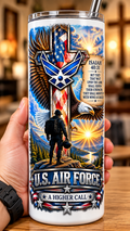 20 oz Skinny Tumbler - Patriotism Air Force 4
